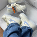 Air Force Creme Azul Metalizado